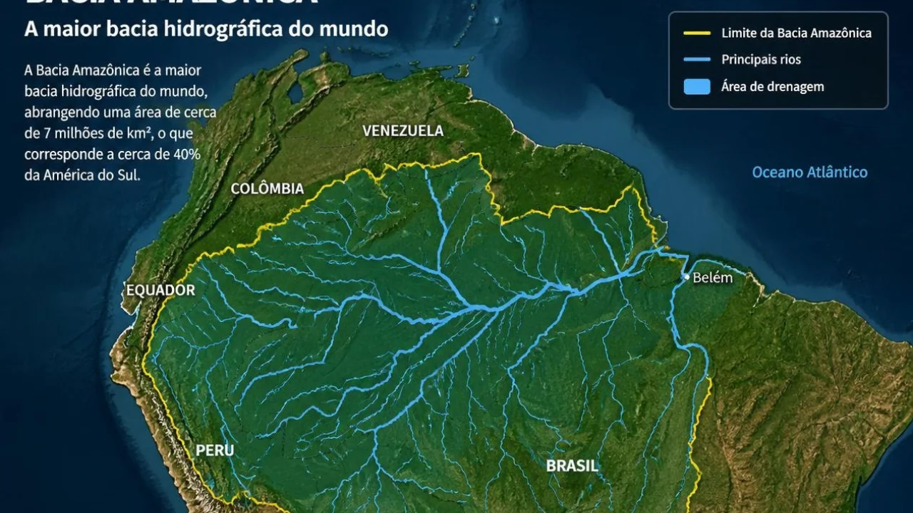A maior bacia hidrográfica do mundo: a Amazônia e sua importância global