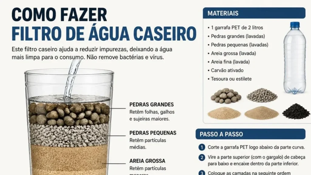 Como Fazer Filtro de Água Caseiro: Guia Completo e Passo a Passo