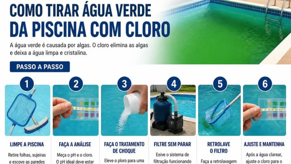 Como Tirar Água Verde da Piscina com Cloro: Guia Completo e Prático