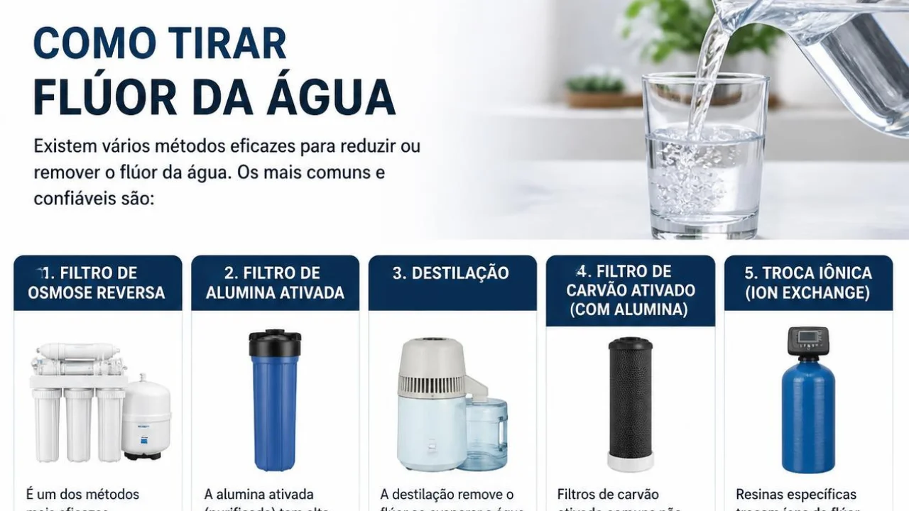Como tirar flúor da água: guia completo sobre remoção e alternativas