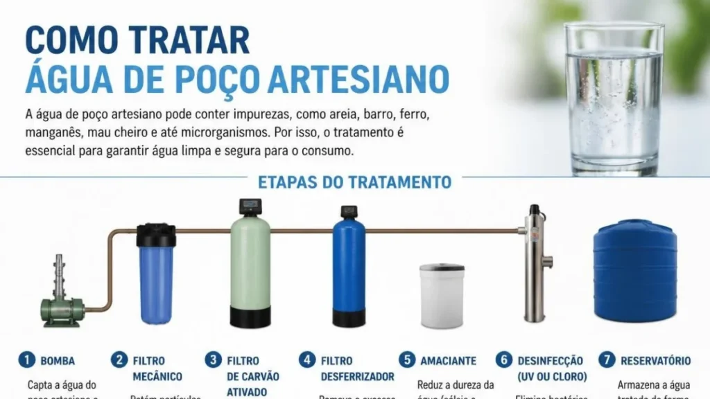Como tratar água de poço artesiano para consumo humano: guia completo e seguro