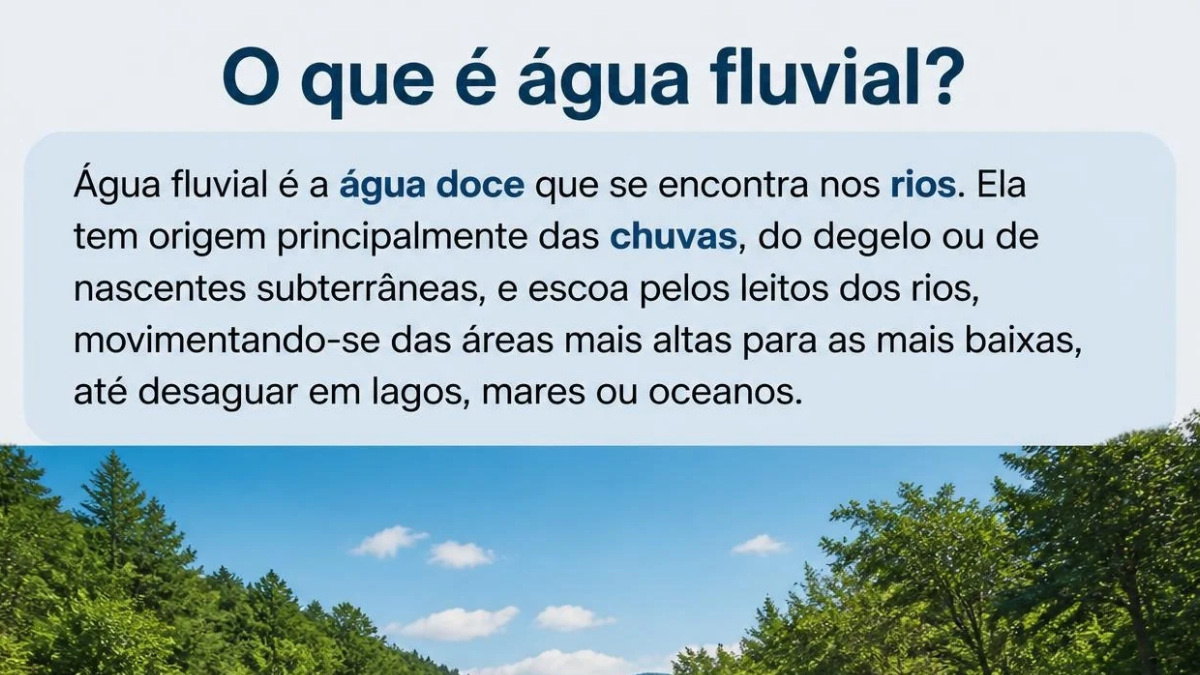 O que é água fluvial? Definição, características e como aproveitar