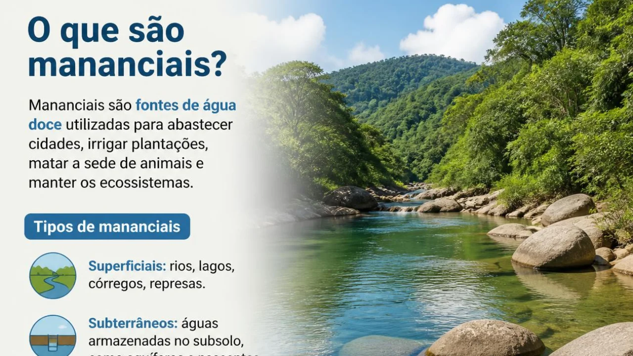 O que é mananciais: entenda a origem da água que chega até sua casa