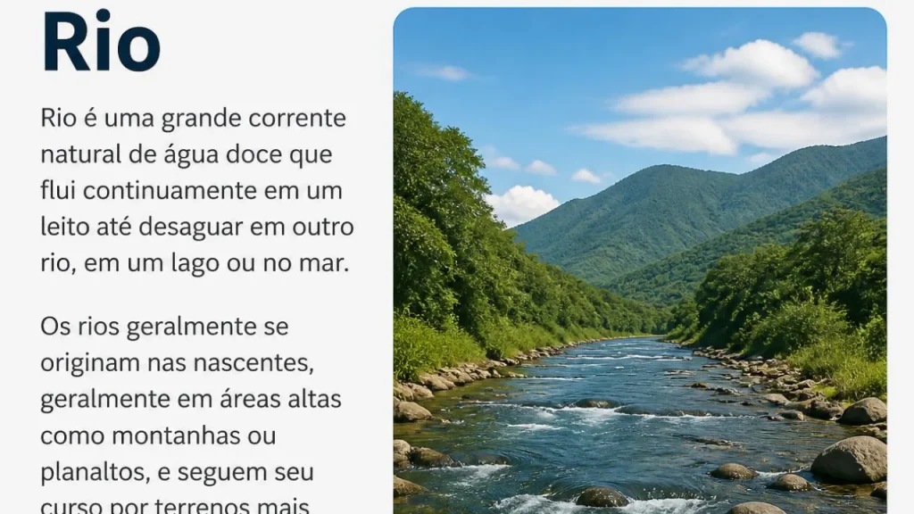 O que é rio: definição, formação e importância para o planeta