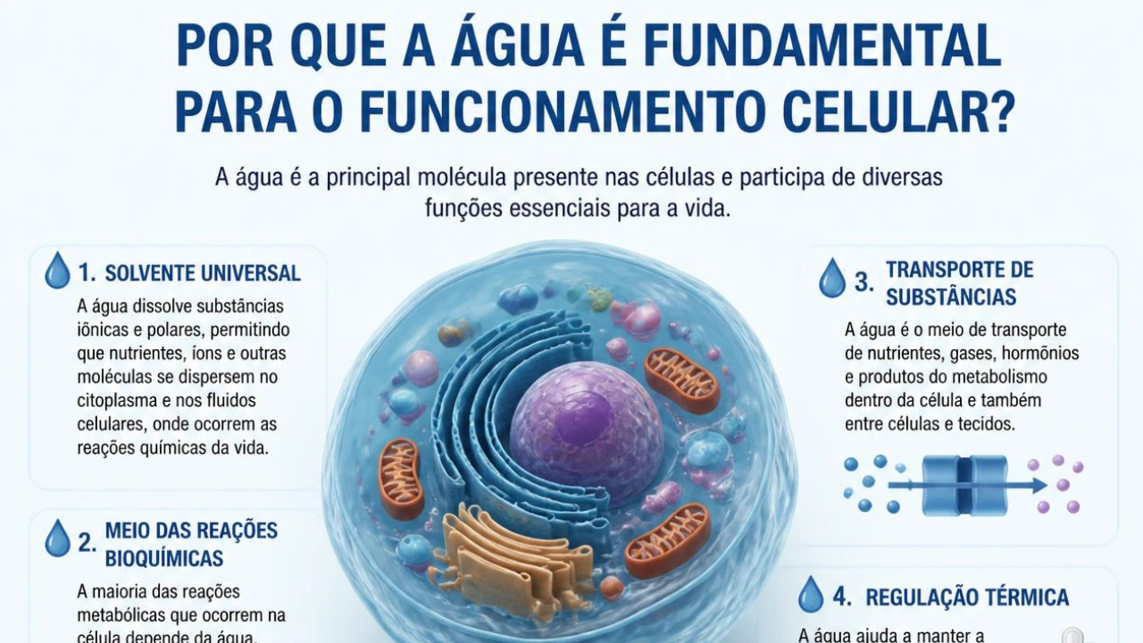 Por que a água é fundamental para o funcionamento celular
