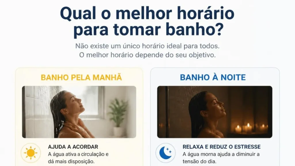 Qual o melhor horário para tomar banho