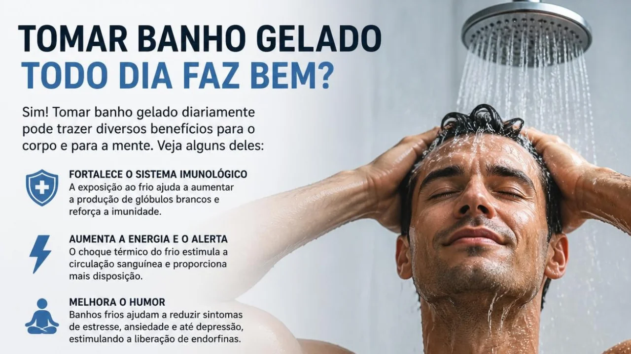 tomar banho gelado todo dia faz bem
