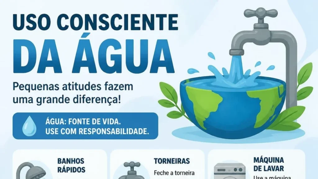 Como fazer uso consciente da água: guia prático para economizar e preservar