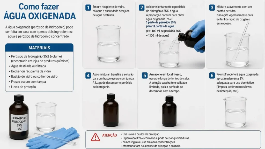 Como fazer água oxigenada