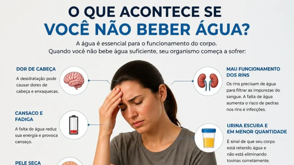 O que acontece se não beber água? Os riscos da desidratação explicados
